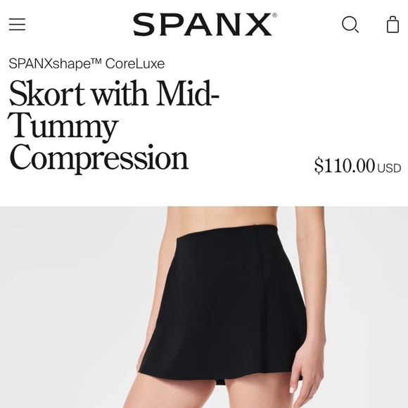 SPANX Core luxe skort - very black - Picture 1 of 4